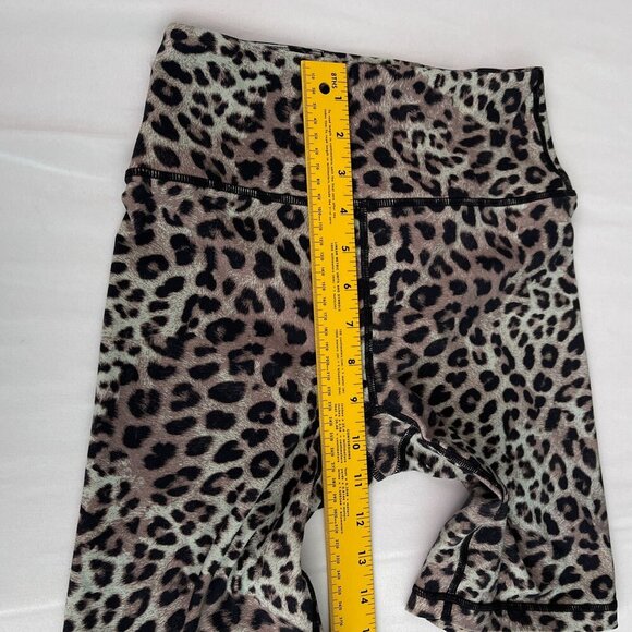 Spiritual Gangster Cheetah Workout Biker‎ Shorts Hi-Waist Pull On Brown Women 32 - Picture 7 of 8